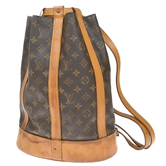 LOUIS VUITTON LV Randonnee PM Shoulder Bag Monogram Leather Brown - Picture 1 of 13